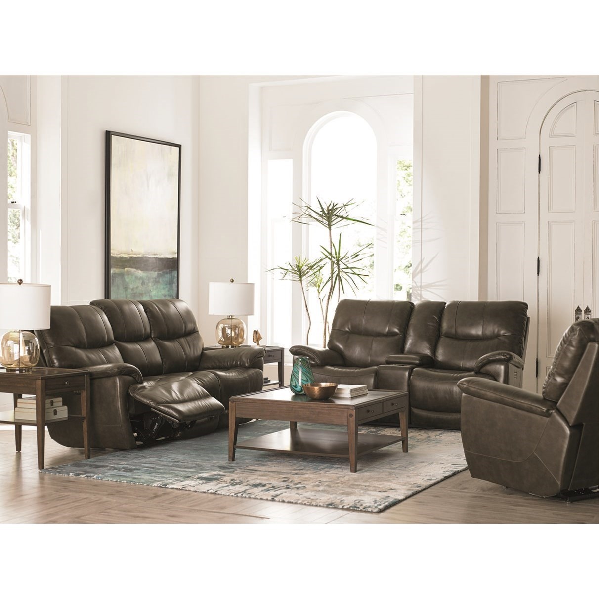 Bassett power reclining new arrivals sofa